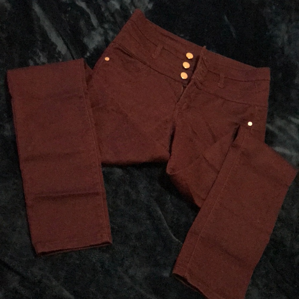 Maroon Stretchy Jeans